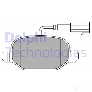 Тормозные колодки дисковые, комплект DELPHI BND 2Q LP2300 5012759467558 950041