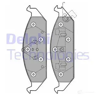 Тормозные колодки дисковые, комплект DELPHI 5012759061992 LP1161 949135 JZEL WN изображение 0