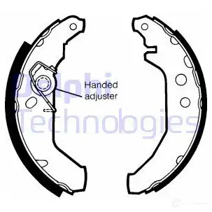 Тормозные колодки DELPHI 5012759203200 950968 LS1435 XW8R B