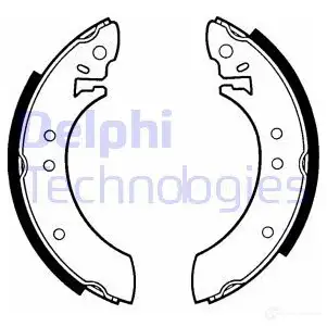 Барабанные колодки DELPHI G HDXZ 950823 LS1234 5012759201176 изображение 0