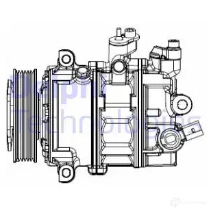 Компрессор кондиционера DELPHI 1424228574 CS20529 5012759998991 5Z2NJN B изображение 0