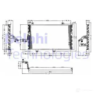 Радиатор кондиционера DELPHI 963840 I 8WWT TSP0225154 5050100231922