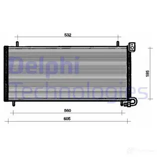 Радиатор кондиционера DELPHI TSP0225090 5050100176117 6F U6I9 963780