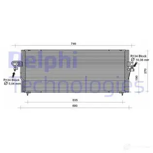 Радиатор кондиционера DELPHI 963815 5050100176469 TSP0225128 QDN5Z R изображение 0