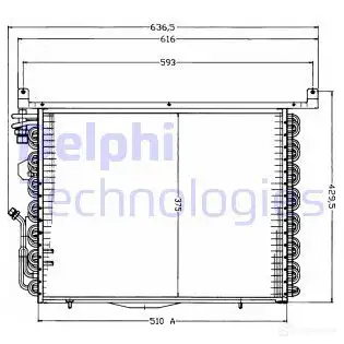Радиатор кондиционера DELPHI TSP0225192 5050100232295 963877 1F V4Q