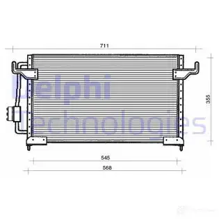 Радиатор кондиционера DELPHI 5050100176391 TSP0225120 963808 QGK RJS изображение 0