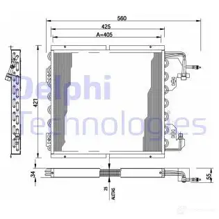 Радиатор кондиционера DELPHI 963864 5050100232165 61 Q1L3I TSP0225178