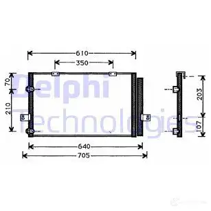 Радиатор кондиционера DELPHI W6C13 E 5050100233742 964025 TSP0225367