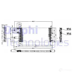 Радиатор кондиционера DELPHI 963851 TSP0225165 5050100232035 E5 8Z3X