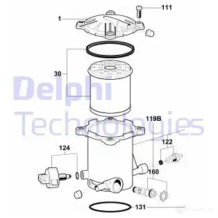 Корпус топливного фильтра DELPHI 2 KE4S 5050100043860 6350045 932170
