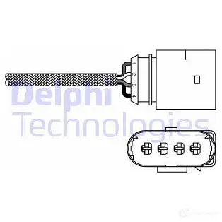 Лямбда зонд, кислородный датчик DELPHI 939776 9VXDQ ES2028 5 ES20285-12B1