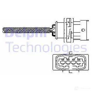 Лямбда зонд, кислородный датчик DELPHI ES107 89 ES10789-12B1 UKNOI 939195 изображение 0