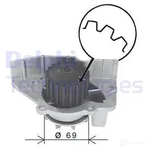 Водяной насос, помпа DELPHI wp1862 967047 L O4DY0G 5012759125052