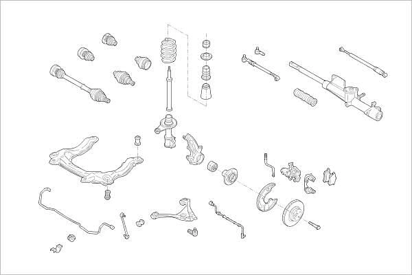 Подвеска колеса DELPHI 1425092717 3OG AFJK OE-AUDI-000001131-F