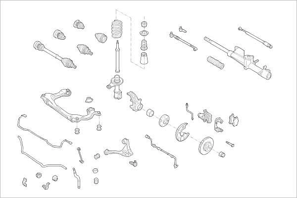 Подвеска колеса DELPHI OE-AUDI-000005022-F 1425092811 KZDP H изображение 0