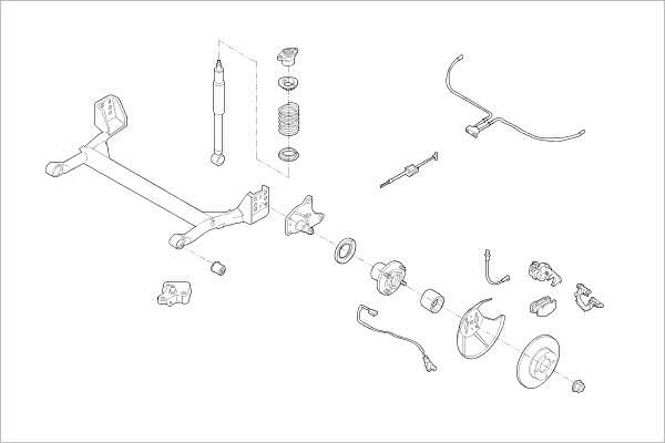 Подвеска колеса DELPHI 1425098641 OE-FORD-000018499-R YR2 82