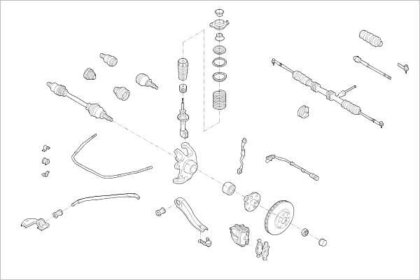 Подвеска колеса DELPHI 1425094580 OE-OPEL-000004074-F 6 4G4CK