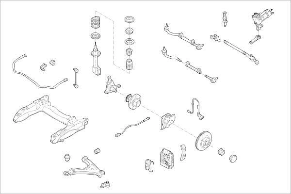 Подвеска колеса DELPHI OE-OPEL-000013369-F 1425094872 9X UO2