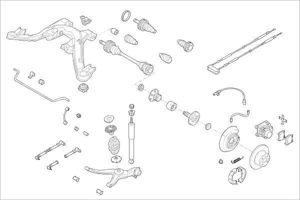 Подвеска колеса DELPHI OE-OPEL-000015324-R 1S5D2 LW 1425099918
