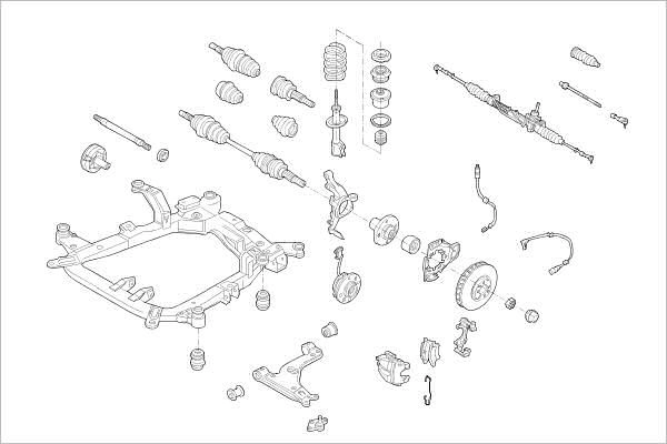 Подвеска колеса DELPHI 1425100041 OE-OPEL-000016974-F 80FGO E