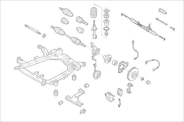 Подвеска колеса DELPHI 1425100059 7N X2G9 OE-OPEL-000017247-F