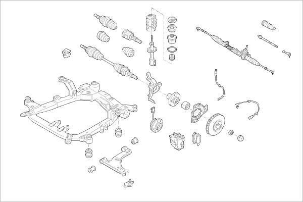 Подвеска колеса DELPHI 1425100065 OE-OPEL-000017250-F 20B4 M