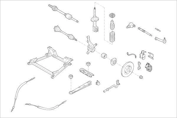 Подвеска колеса DELPHI OE-RENA-000017138-R 1425100400 R4W 53C