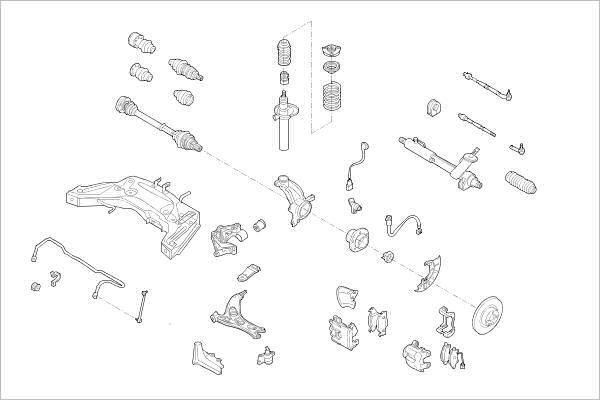 Подвеска колеса DELPHI 1425100555 OE-SKOD-000017394-F T7 EVQD