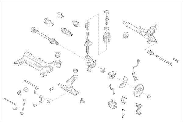 Подвеска колеса DELPHI 1425100561 0LQ1B W2 OE-SKOD-000017475-F