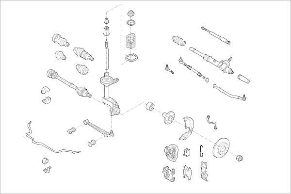Подвеска колеса DELPHI 1425100647 UG ZC5E0 OE-VW-000001603-F