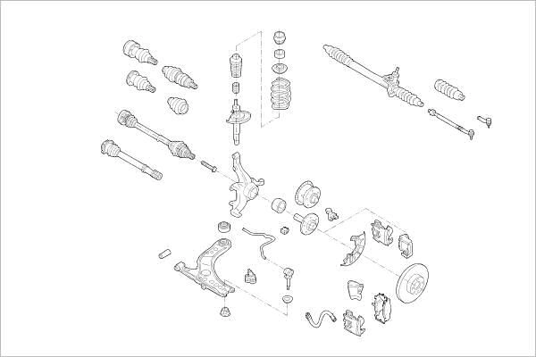 Подвеска колеса DELPHI 1425100733 OE-VW-000001866-F F4P F58
