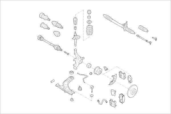 Подвеска колеса DELPHI Q 7PT7 1425100745 OE-VW-000001873-F