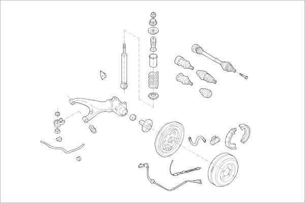 Подвеска колеса DELPHI 1425100912 OE-VW-000005893-R 20P6X5 Y