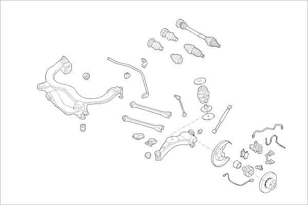 Подвеска колеса DELPHI 1425091029 NZD 1U3H OE-VW-000009602-R