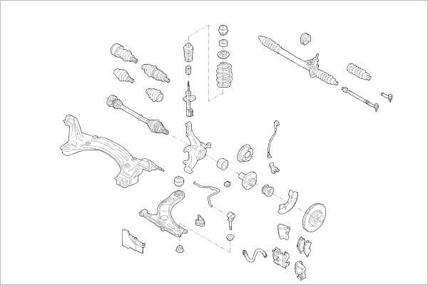 Подвеска колеса DELPHI 1425091030 OE-VW-000009904-F A DUT9
