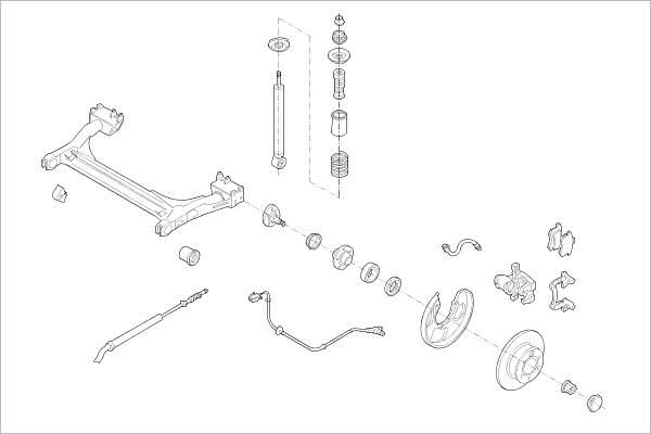 Подвеска колеса DELPHI 2Q4E FQ 1425091031 OE-VW-000009904-R