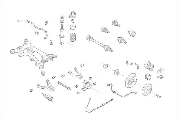 Подвеска колеса DELPHI OE-VW-000017214-R YKY GUZV 1425091301