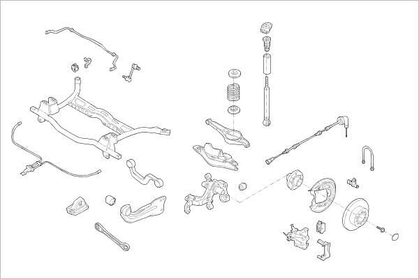 Подвеска колеса DELPHI 8XE MG8 1425091471 OE-VW-000019651-R