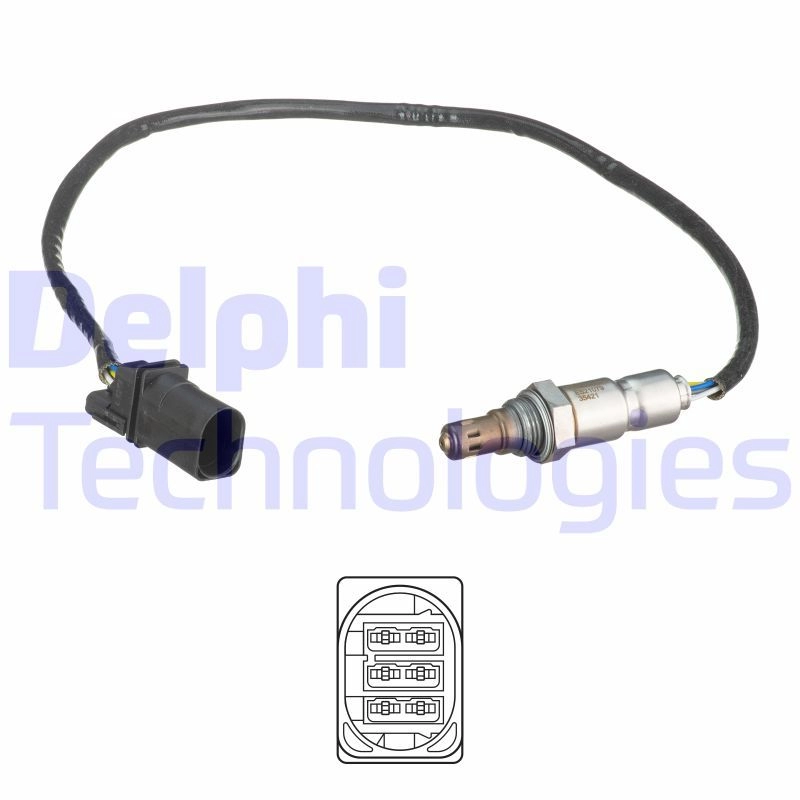 Лямбда зонд, кислородный датчик DELPHI ES21079-12B1 08HJUY 5 1440135668