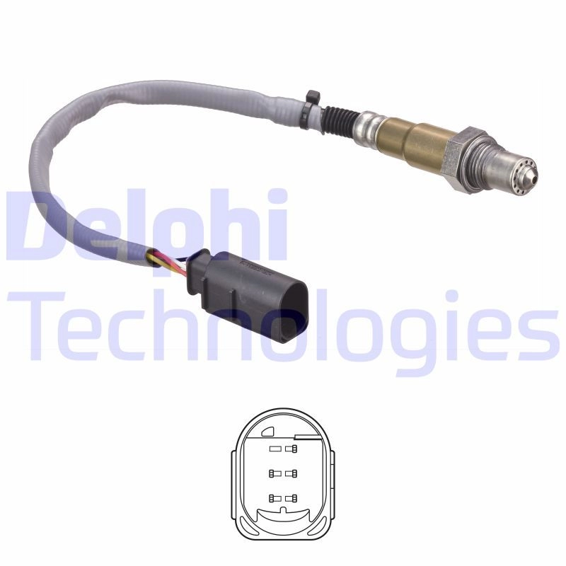 Лямбда зонд, кислородный датчик DELPHI 1440135691 MS A6C ES21133-12B1