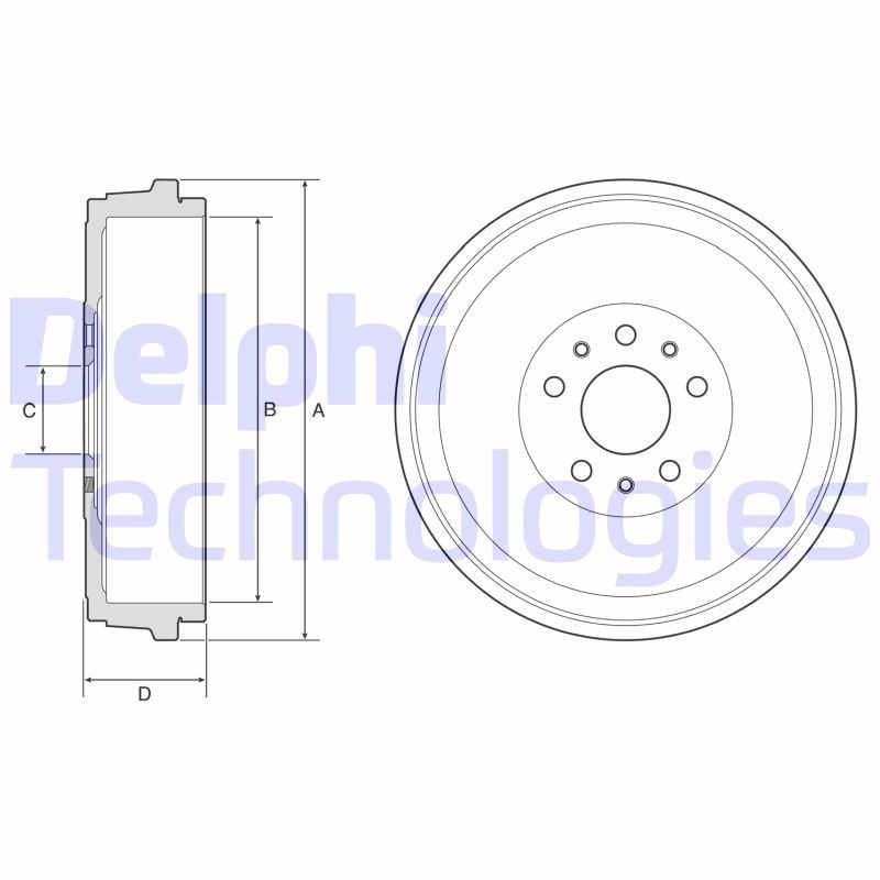 Тормозной барабан DELPHI 1440136347 2GG5YQ X BF629