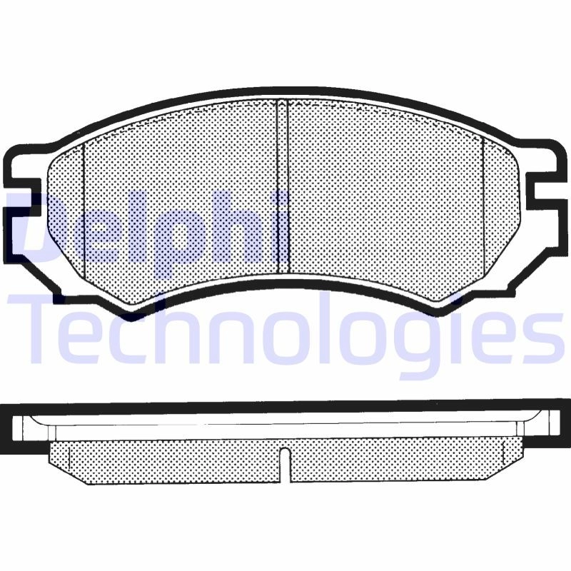 Тормозные колодки дисковые DELPHI 6132648 LP818 5012759307311 P 39MLHC