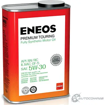 Моторное масло синтетическое ENEOS Premium TOURING SN 5W-30, 1 л ENEOS XK 2PT 1436772599 8809478942193 изображение 0