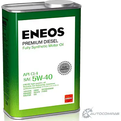 Моторное масло синтетическое ENEOS Premium Diesel CI-4 5W-40, 1 л ENEOS 1436772589 DV FQM1 8809478943091 изображение 0