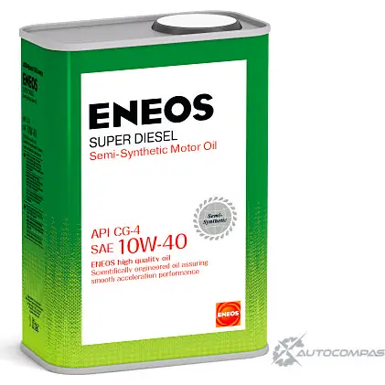 Моторное масло полусинтетическое ENEOS Super Diesel CG-4 10W-40, 1 л ENEOS OIL1325 HKDR KF 1436772565 изображение 0