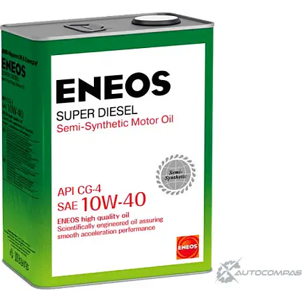 Моторное масло полусинтетическое ENEOS Super Diesel CG-4 10W-40, 4 л ENEOS 1436772562 OIL1328 6 D2S99 изображение 0