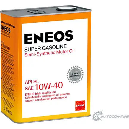 Моторное масло полусинтетическое ENEOS Super Gasoline SL 10W-40, 4 л ENEOS SCBT5 5N 1436772522 OIL1357 изображение 0