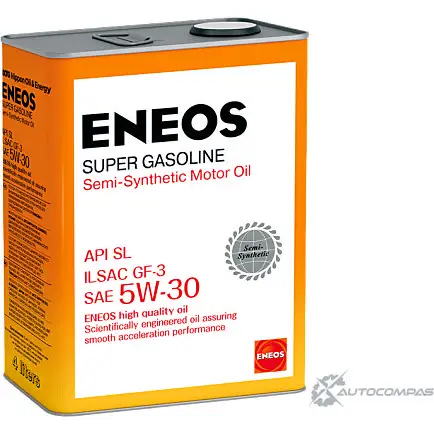 Моторное масло полусинтетическое ENEOS Super Gasoline SL 5W-30, 4 л ENEOS OIL1361 25 9YW0R 1436772520 изображение 0