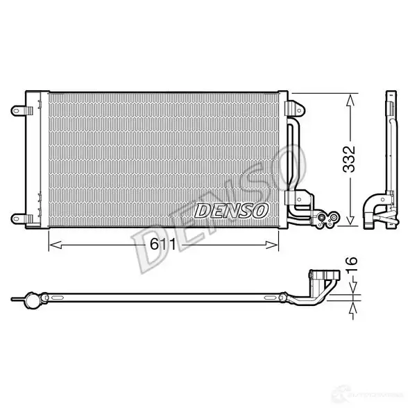 Радиатор кондиционера DENSO 1283268247 N51 AV 8717613400937 DCN02034 изображение 0