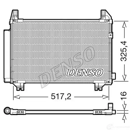 Радиатор кондиционера DENSO 1424594561 Y4O RG0 DCN50107 8717613401637 изображение 0